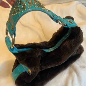 KATHY VAN ZEALAND FURRY Y2K PURSE